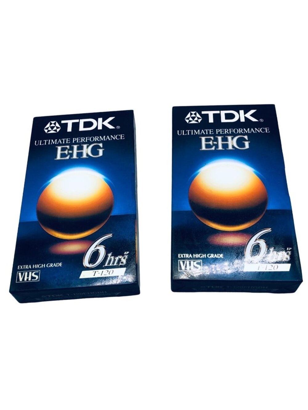 Tdk VHS tapes set of 2 ultimate performance EHG 6 hours T-120  new READ